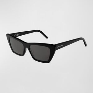 Saint Laurent Cateye Sunglasses SL 276 Mica 001 Shiny Black 53mm YSL